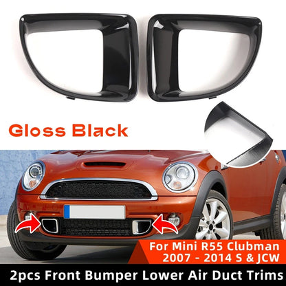2X Front Air Duct Frame Bezel Cover for Mini S R55 R56 R57 R58 R59 JCW