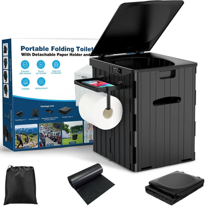 Foldable Portable Camping Toilet for Outdoor Use