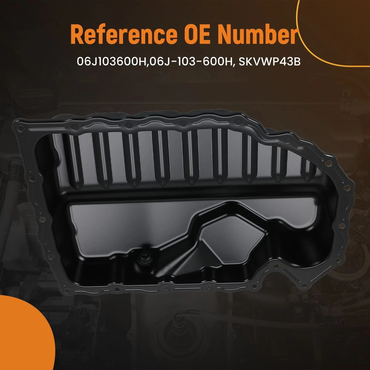 Steel Oil Pan for Volkswagen Eos, Passat L4 2.0L, V6 3.6L (2006–2016)