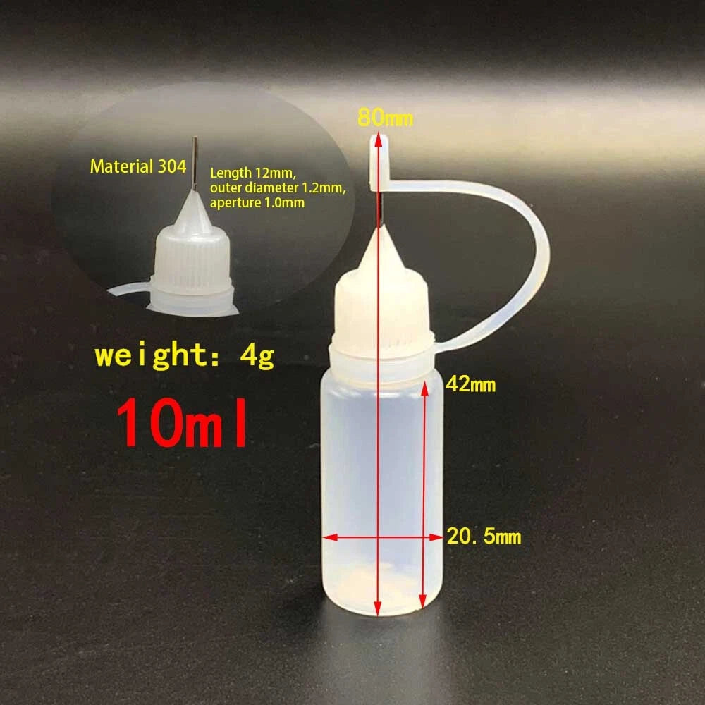 20PCS 10ml Empty Plastic Liquid Dropper Bottles with Needle Tip