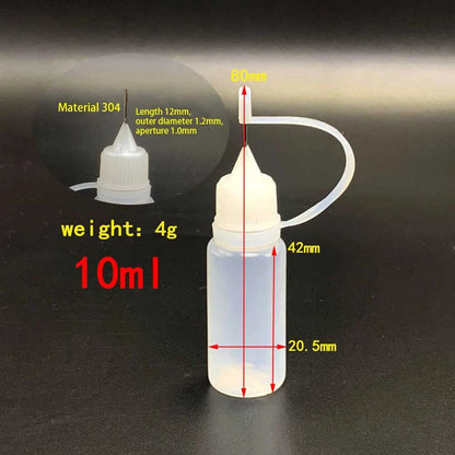 20PCS 10ml Empty Plastic Liquid Dropper Bottles with Needle Tip