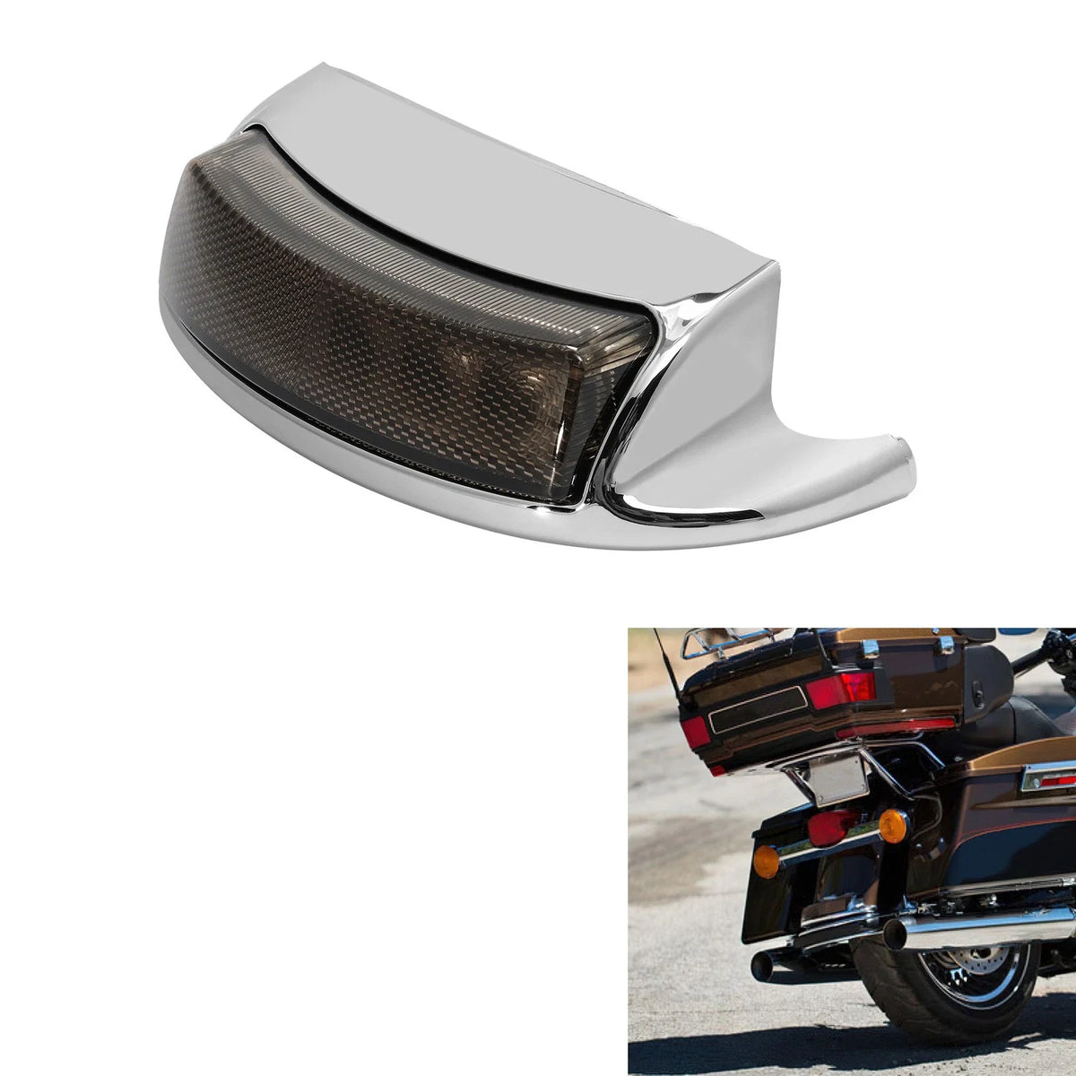 Chrome Rear Fender Tip Lamp Brake Light for Harley Electra Glide (2009–2016)