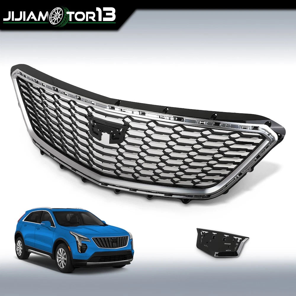 Front Bumper Upper Grille for Cadillac XT4 (2019–2023) Chrome, 84536239, 84658410, 84504262