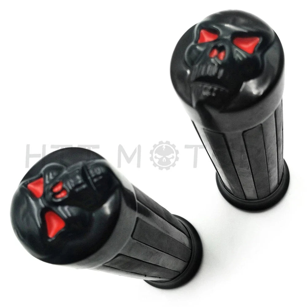 Skull Hand Grips for Harley XL 883 Hugger Sportster (1" Handlebar)