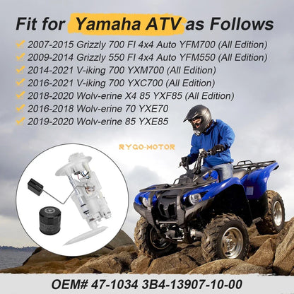 Fuel Pump Assembly & Oil Filter for Yamaha Grizzly 550 700 (2009–2014)