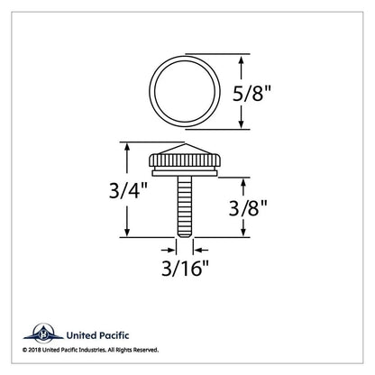 Set of 2 Chrome CB Radio Mounting Bolts 5mm for Universal (UP#21761)