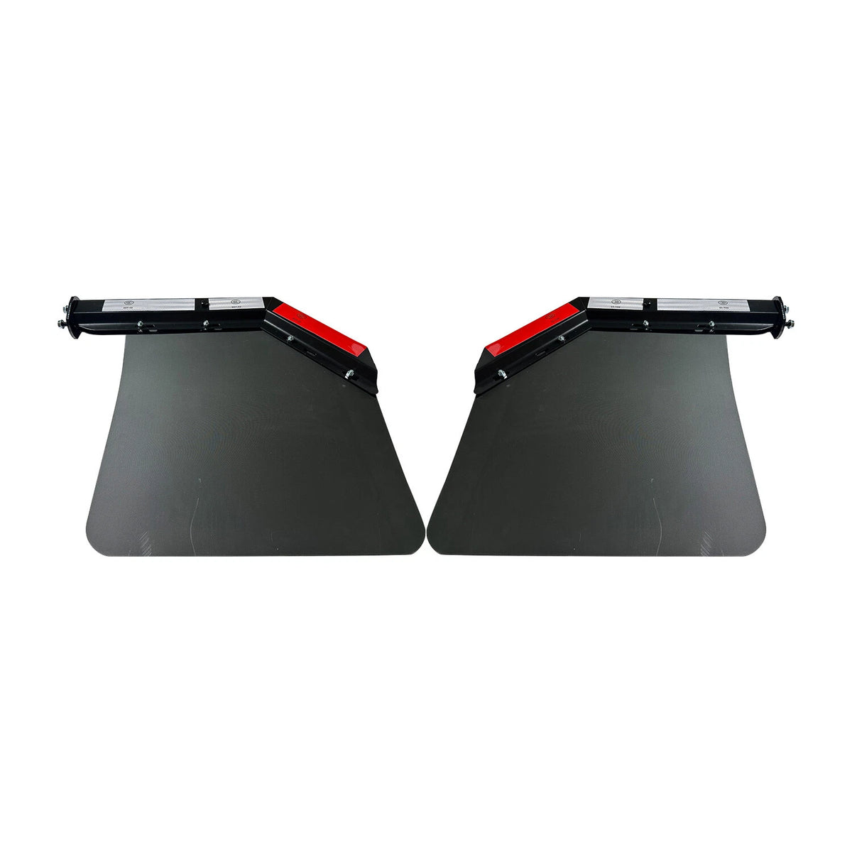 Pair Semi Truck Splash Guard Fender Hanger Kit & Mud Flaps
