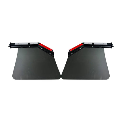 Pair Semi Truck Splash Guard Fender Hanger Kit & Mud Flaps