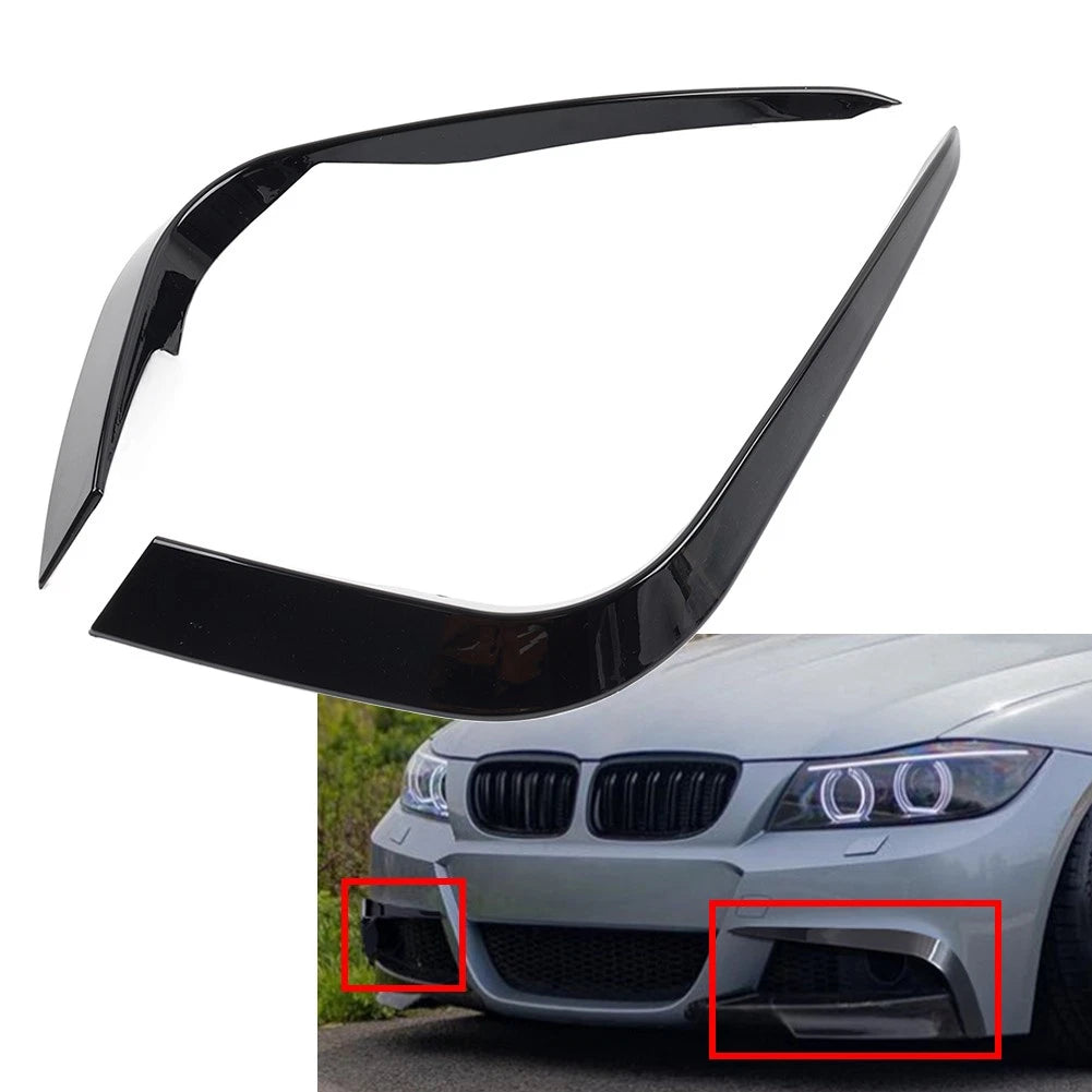 Front Bumper Fog Light Splitter Lip Spoiler Guard for BMW 3 Series (E90 E91)