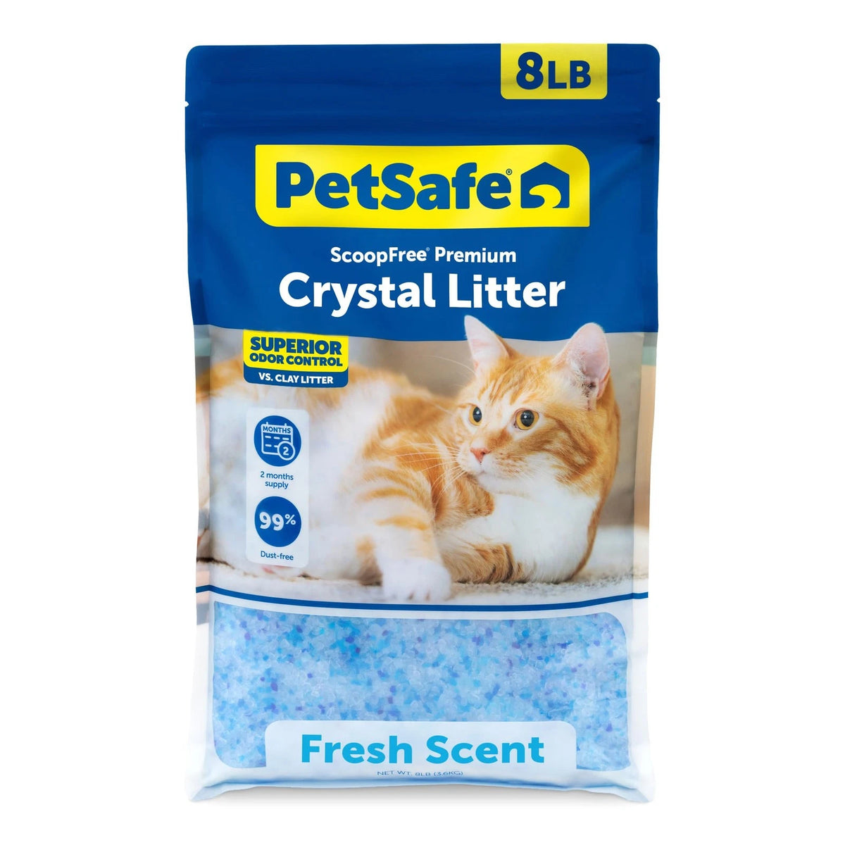 PetSafe ScoopFree Premium Crystal Cat Litter 8 lb Bag (1-Pack)