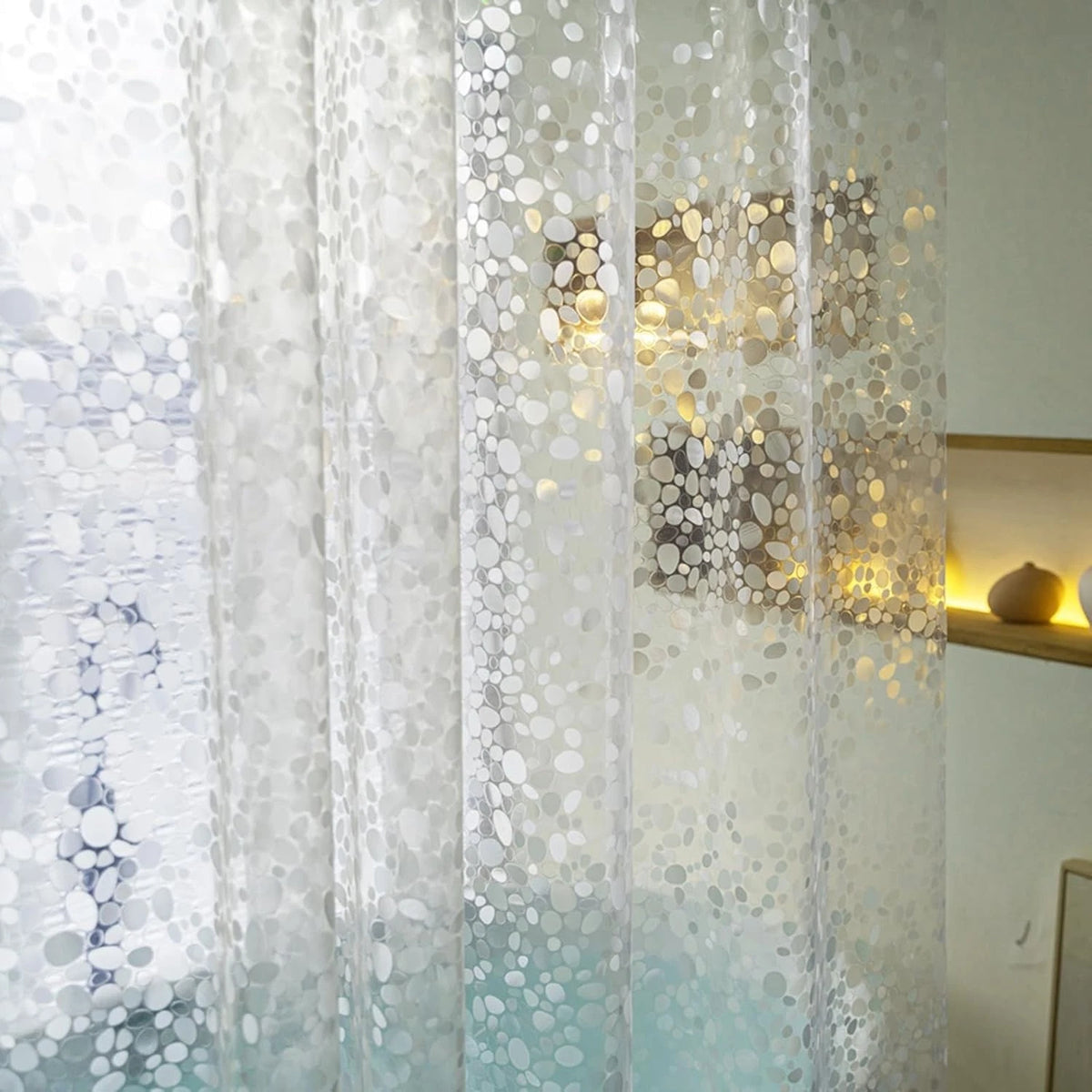 Shower Curtain Liner 72"W x 75"L for Tonnali (Pack of 1) - Clear-cobblestone
