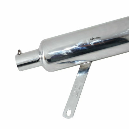 Exhaust Silencer for Royal Enfield Bullet 500cc (2000–2023) Chrome Plated