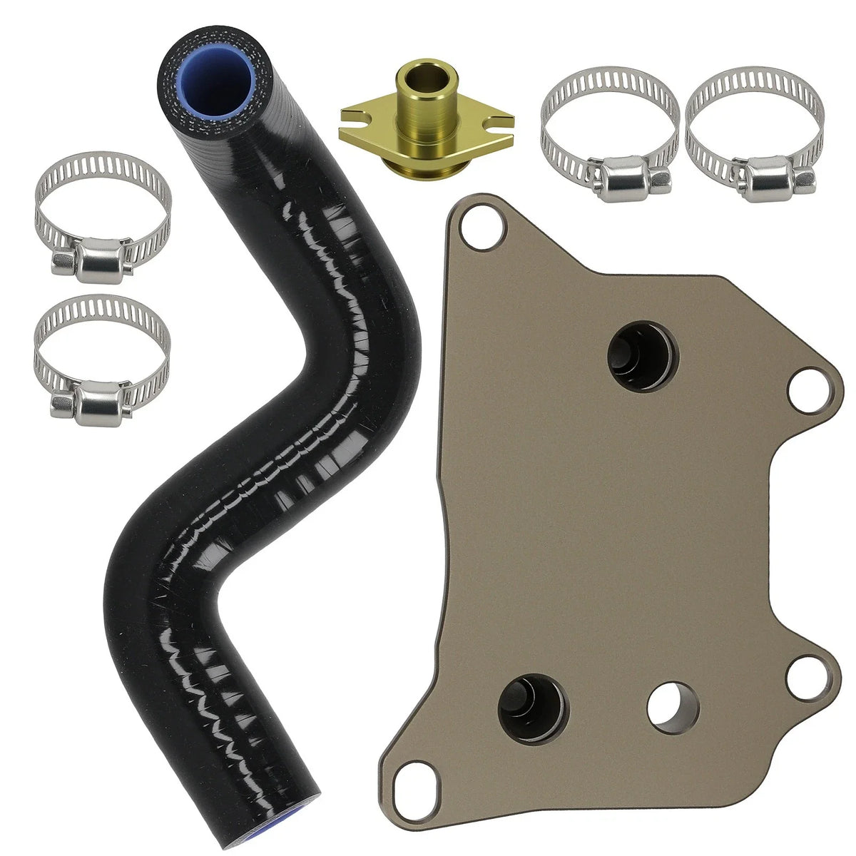 AN10 oil filter adapter for VW Audi EA888 (2008–2023) Aluminum sandwich cooler