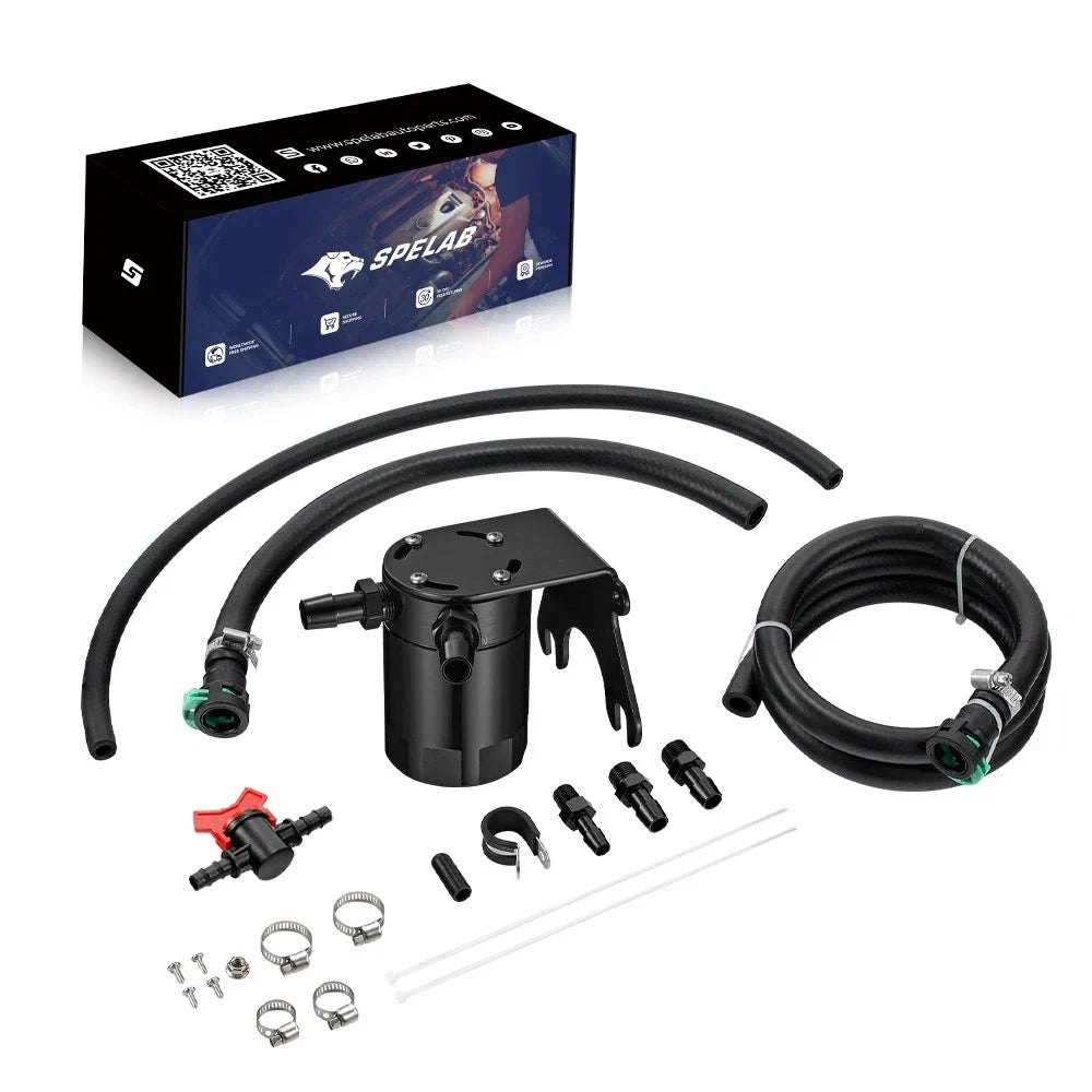 Baffled Oil Catch Can for Jeep Wrangler (2018–2025) 2.0L 3.6L 3.0L Kit