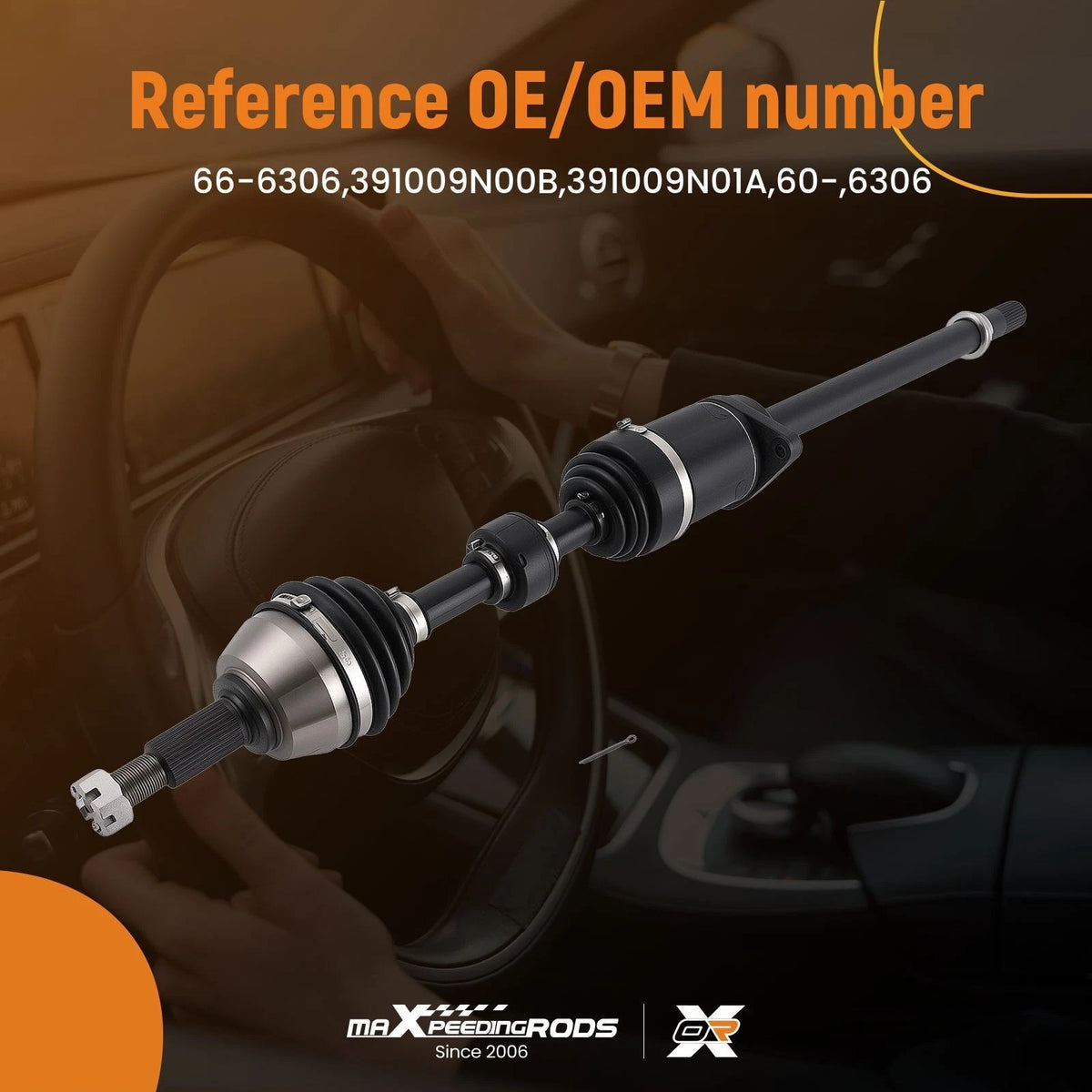 Front Right CV Axle Shaft for Nissan Maxima (2009–2014) 9ST18Q, 666306