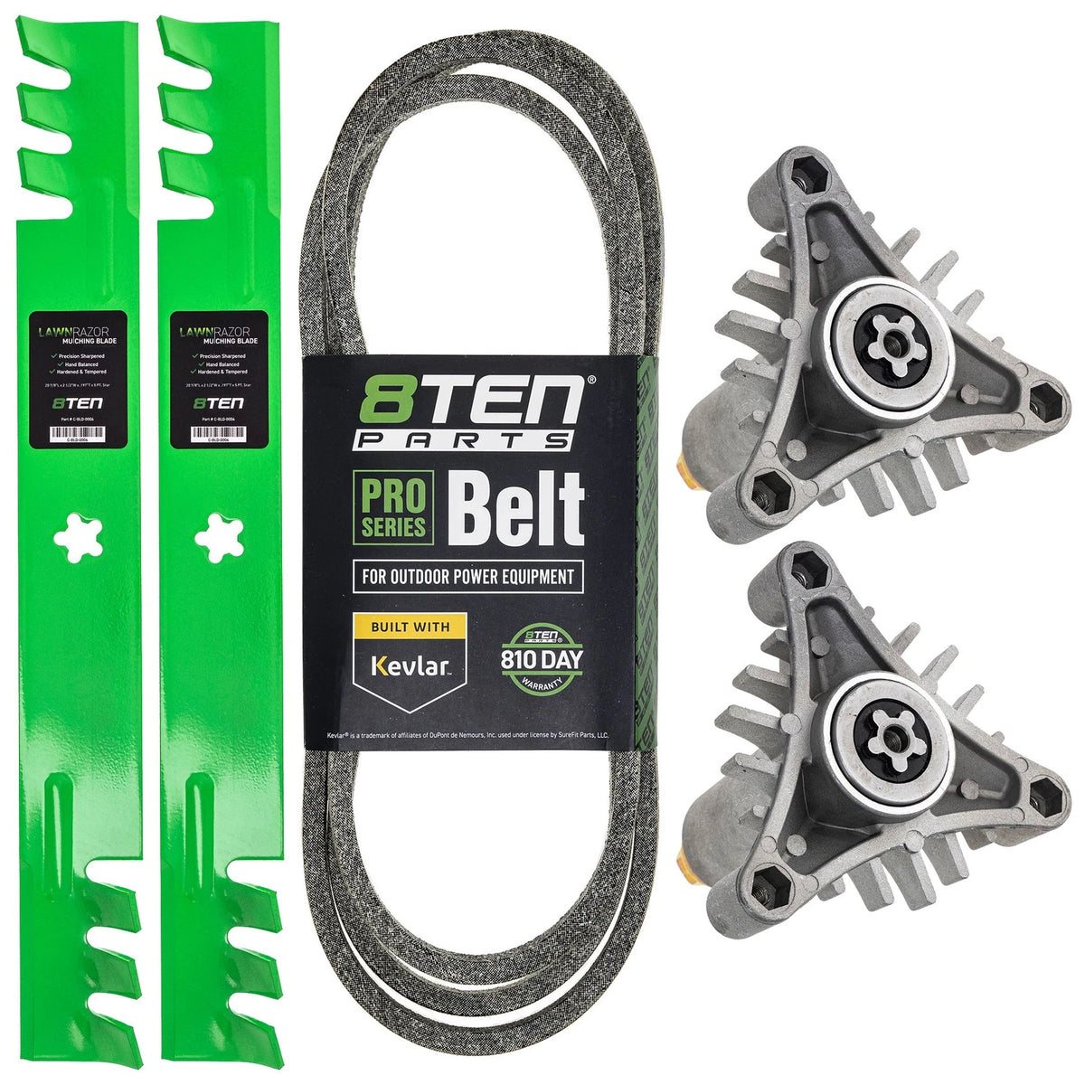 8TEN Blade Spindle Belt Kit for Weed Eater WET1742STA (42 Inch) 21546095, 127843, 134149, 138498