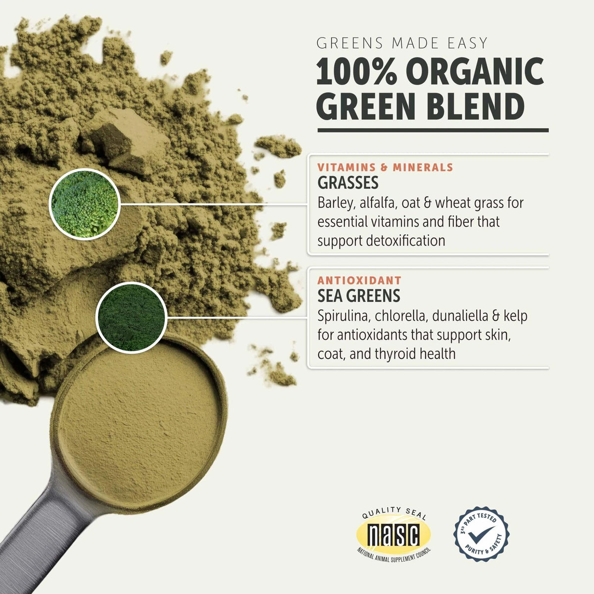Green Rover Greens for Dogs Powder with Organic Broccoli Sprouts