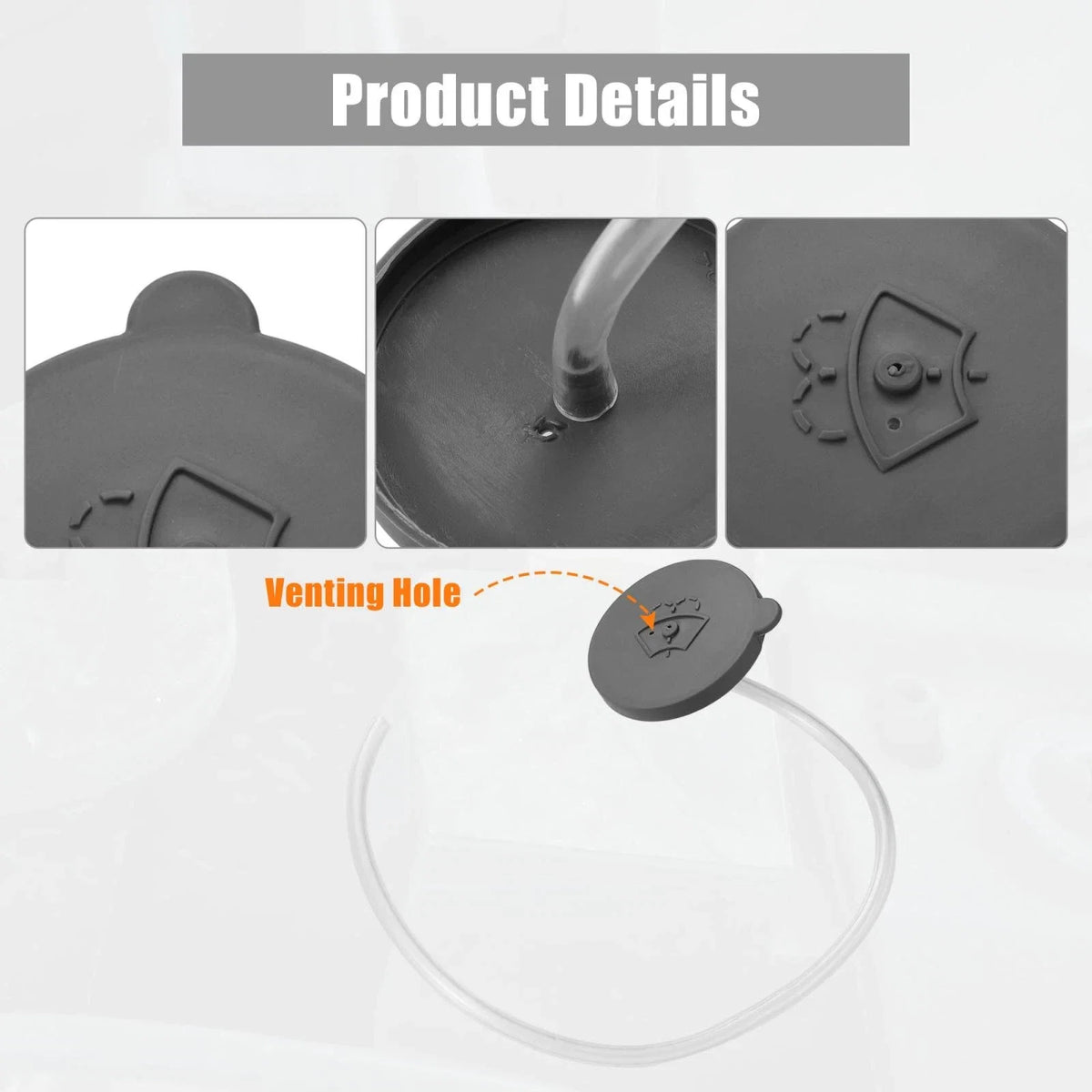 Set of 4 B8913-JG000 Windshield Washer Fluid Reservoir Caps for Nissan Rogue (2008–2013)