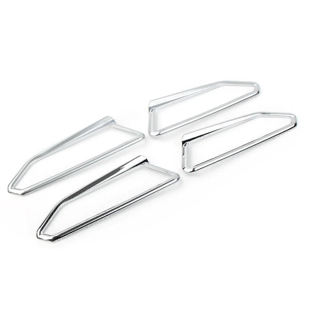 Pair Chrome Front Light Trim Accents for Honda Goldwing GL1800 (2018–2023)