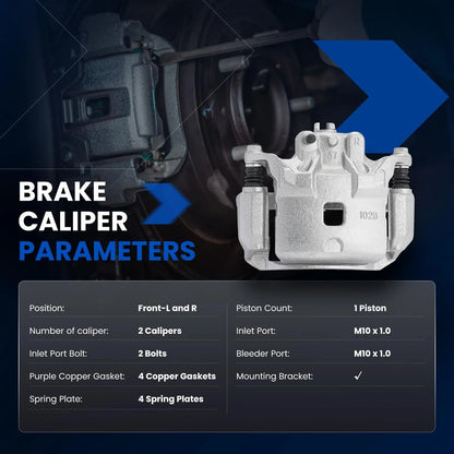 Front Brake Caliper w/ Bracket for Nissan Sentra (2007–2019) 1.8L 2.0L
