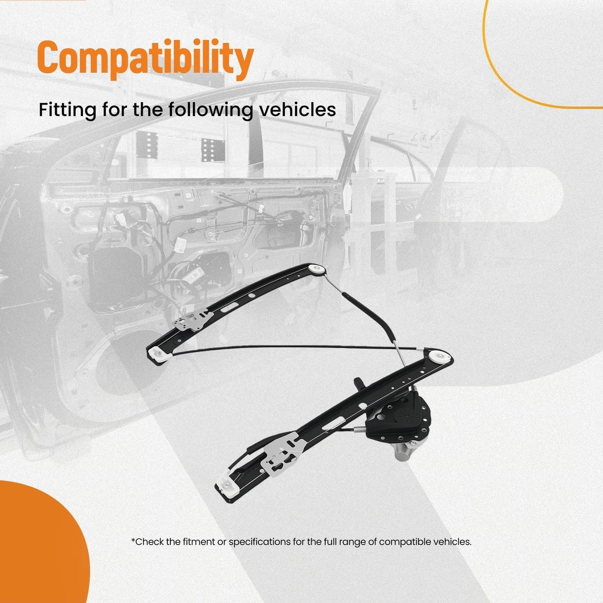Window Regulator w/Motor for BMW E46 320i 323i 325i 328i (1998–2006) Front Right RH