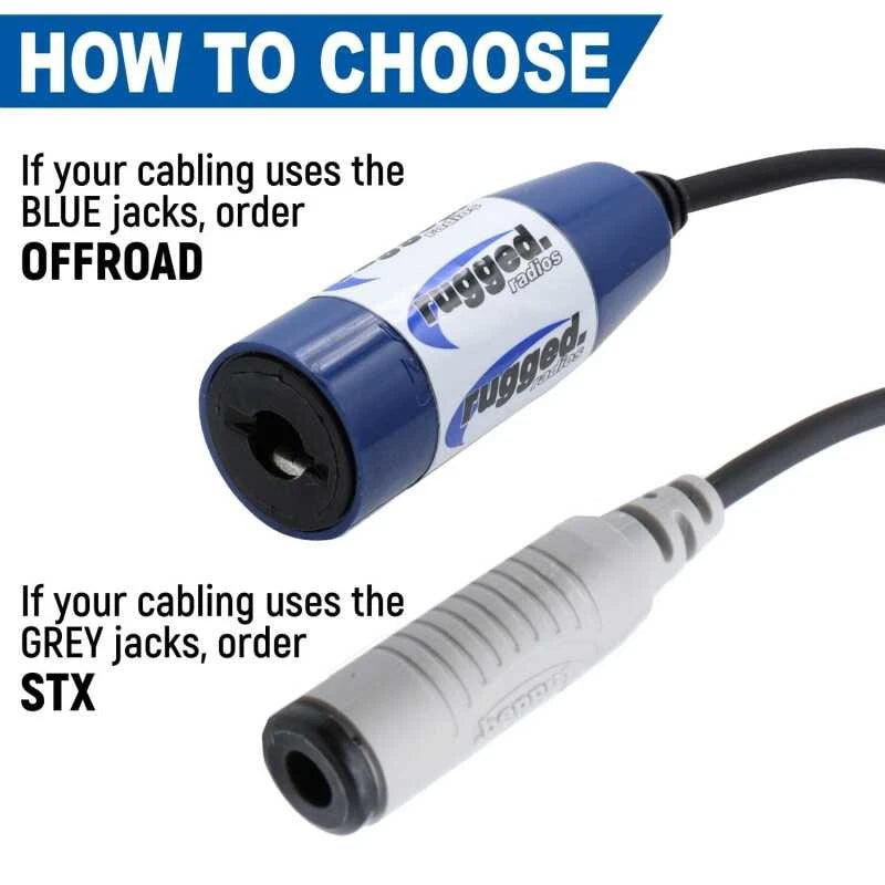 Single Headset Helmet Jack Bar Mount for Rugged Radios JM-S-B-STX