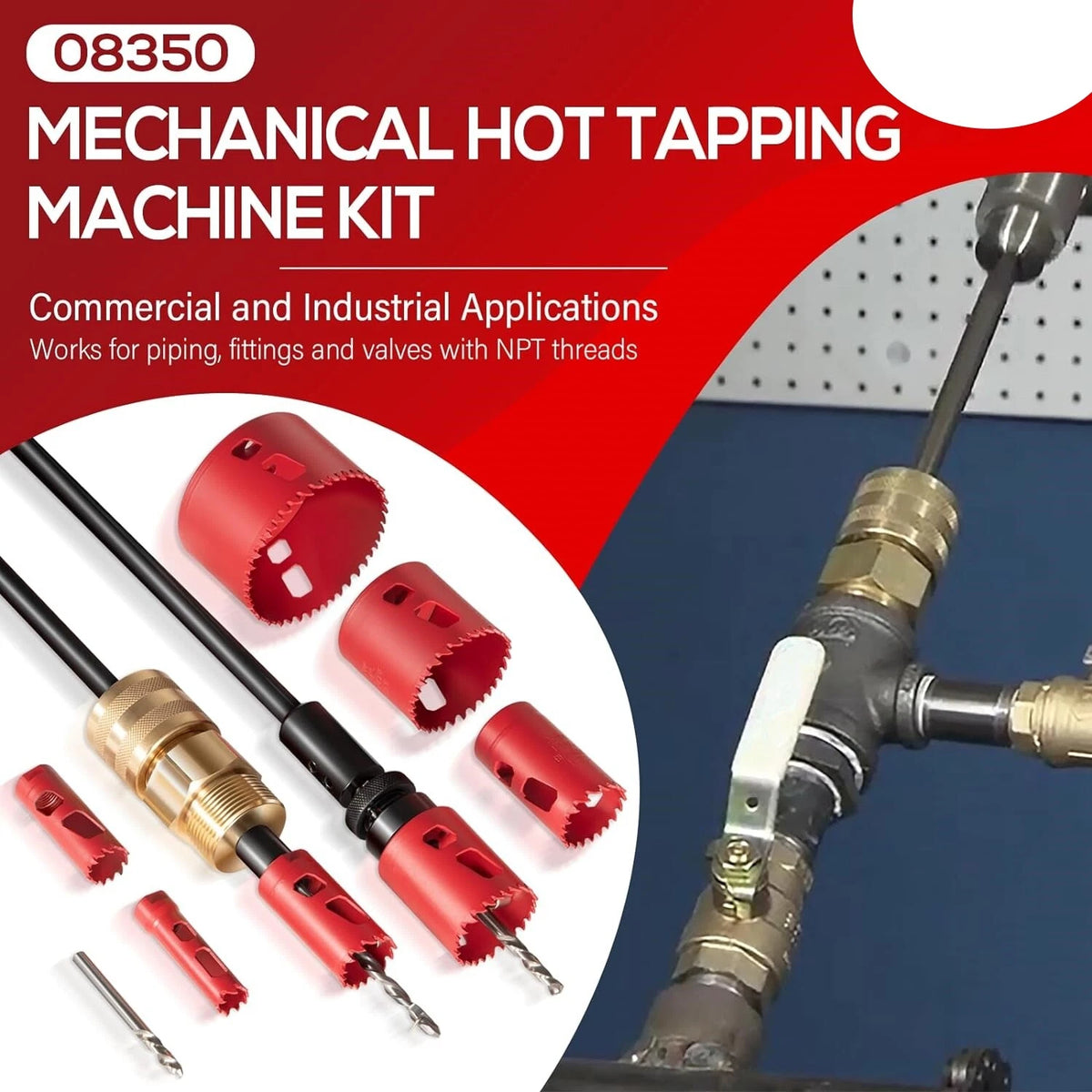 Hot Tapping Machine for DM3MECH (Complete with Hole Saws)