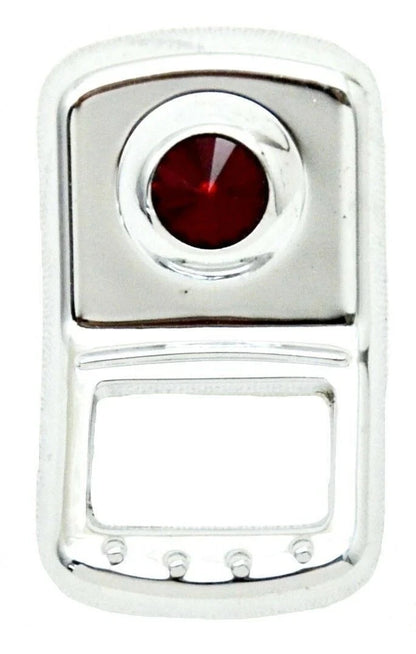 Set of 3 Rocker Switch Face Trims for Peterbilt Kenworth (41707) Red Jewel