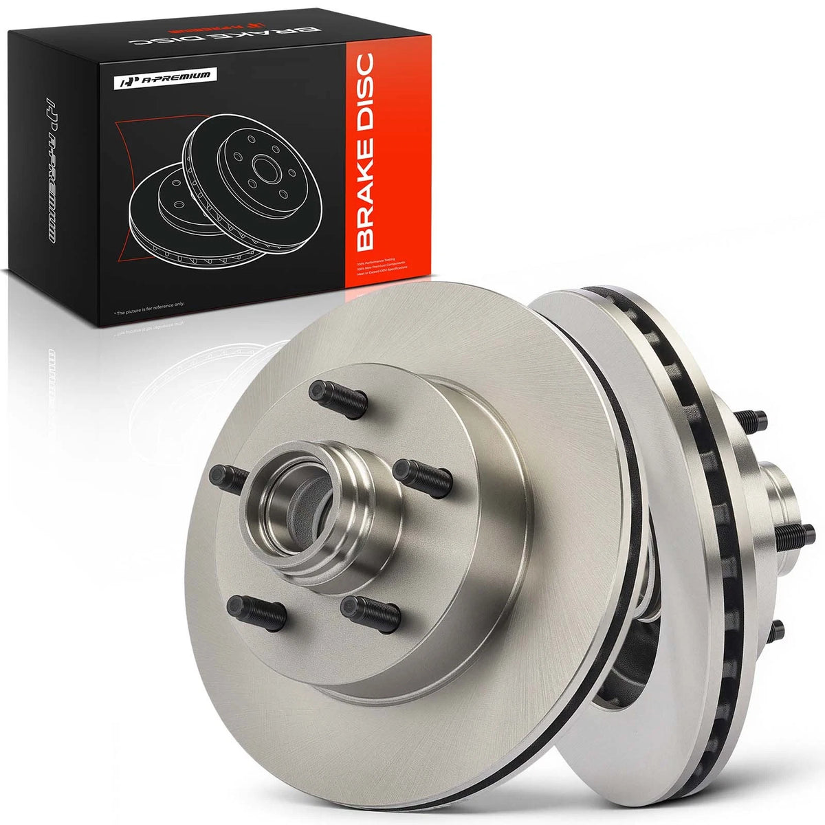 Set of 2 Front Side Disc Brake Rotors for Ford Ranger Mazda B2500 B3000 B4000 (66672R, 12165076, BR54058, R-54058)