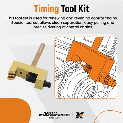 Engine Camshaft Timing Chain Rivet Tool Kit for Mercedes Benz M271 M273 (VHK9TF)