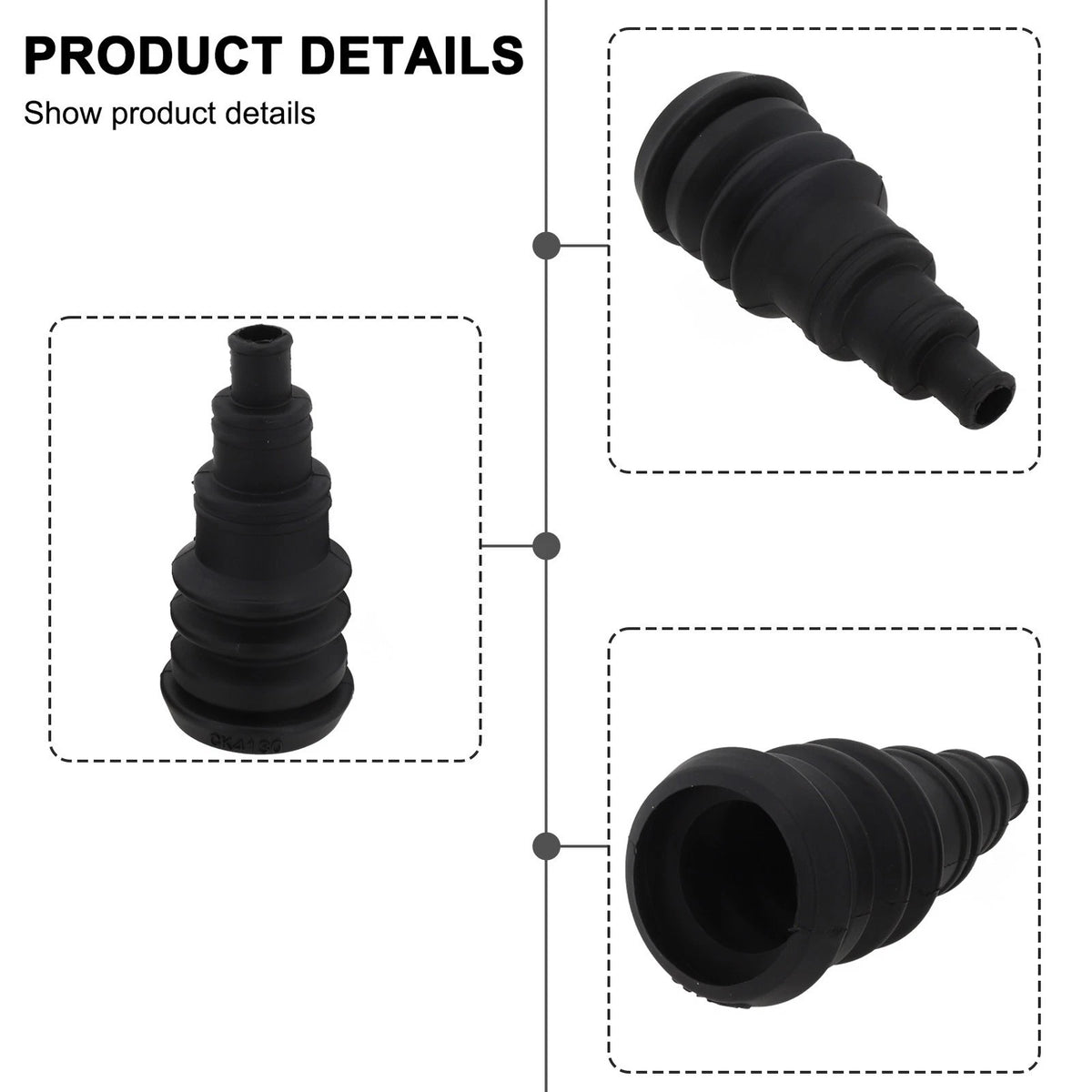 Rubber Firewall Grommet Set for 38in1in Lines (3 Piece Bundle)