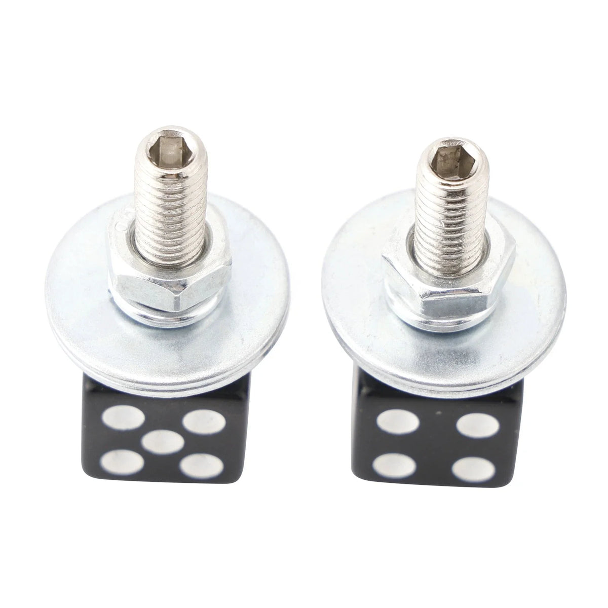 Set of 2 M6 Plastic License Plate Frame Screws Bolts Black for Universal