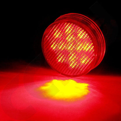 Set of 6 Red 2.5" Round 13 LED Side Marker Clearance Lights for Truck Trailer