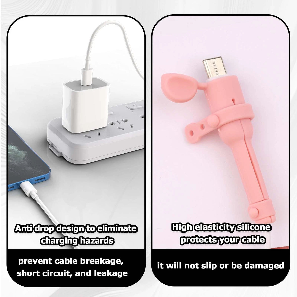 6X Silicone Cord Organizers for Charger Cables (Universal)