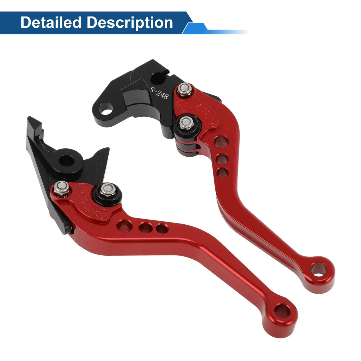 Adjustable Short Brake Clutch Levers for Suzuki GSX-8R (2023–2025) - Red