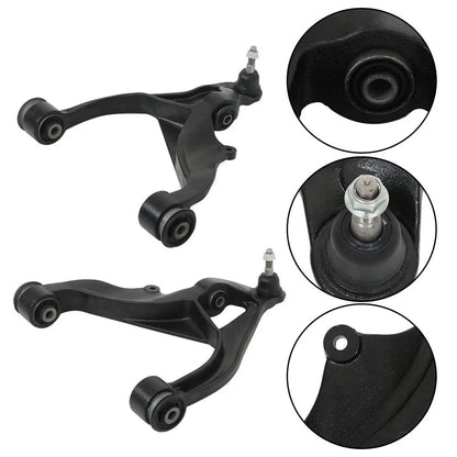 Set of 2 Front Upper Lower Control Arms Ball Joints for Dodge Ram 1500 (2009–2018) K643073, K643074, MS25149, MS25150