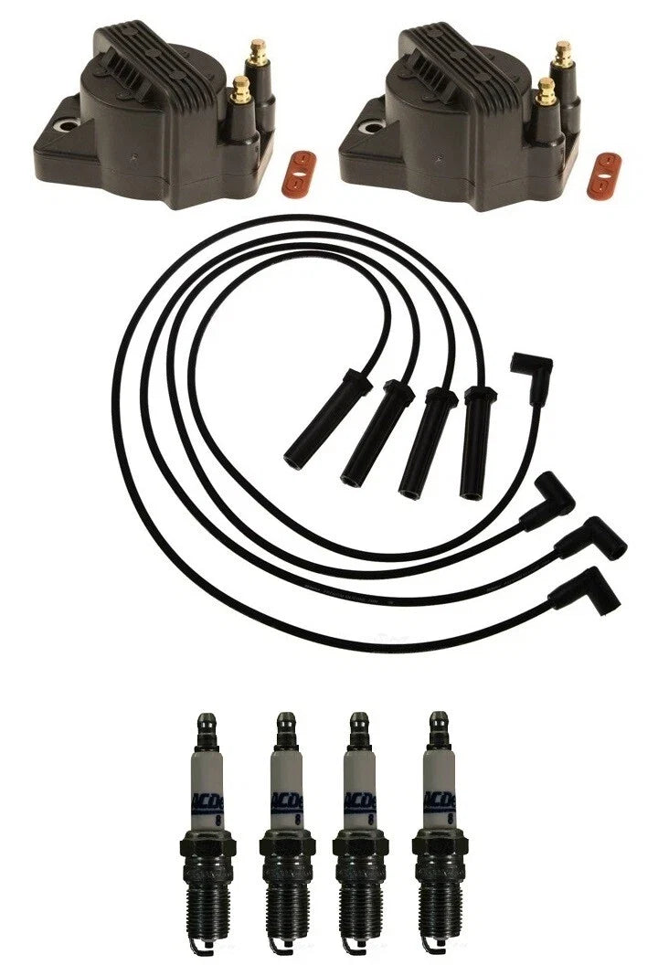 2X Ignition Wires Coils & 4 Spark Plugs Kit for GMC Sonoma 2.2L L4 (1999–2003)