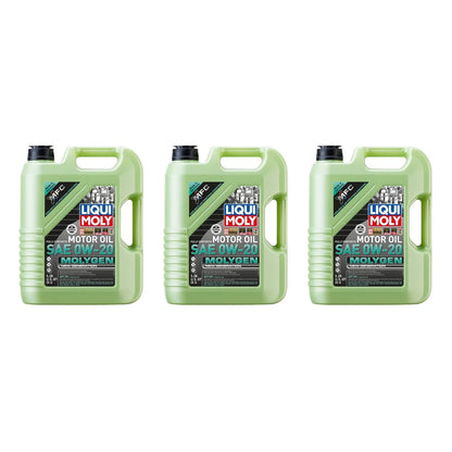 Set of 3 Liqui Moly Molygen 0W-20 Engine Motor Oil (15L)