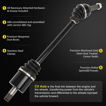 Set of 2 CV Axle Shaft Assemblies for Honda Pioneer 1000 (2016–2021)