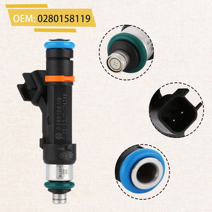 2X Fuel Injectors for Jeep Wrangler 3.8L (2007–2011) 0102MPFJ8119