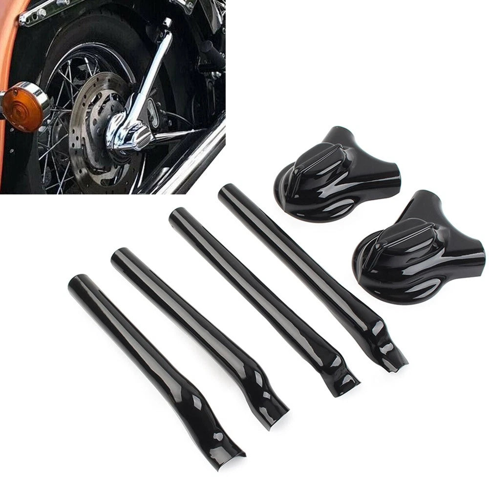 Rear Phantom Swingarm Axle Covers Kit for Harley Softail FXST FXSTC FLSTC