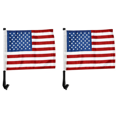2X American Flags Pole Mount for Harley Touring Street Electra Road Glide