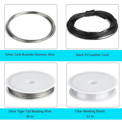 Jewelry Making Kit Findings Set of 4 - Silver, Gold, Black, Clear