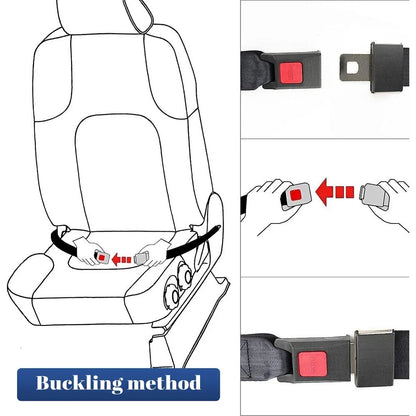Set of 4 Adjustable 2-Point Lap Seat Belts for Universal Trucks and Cars