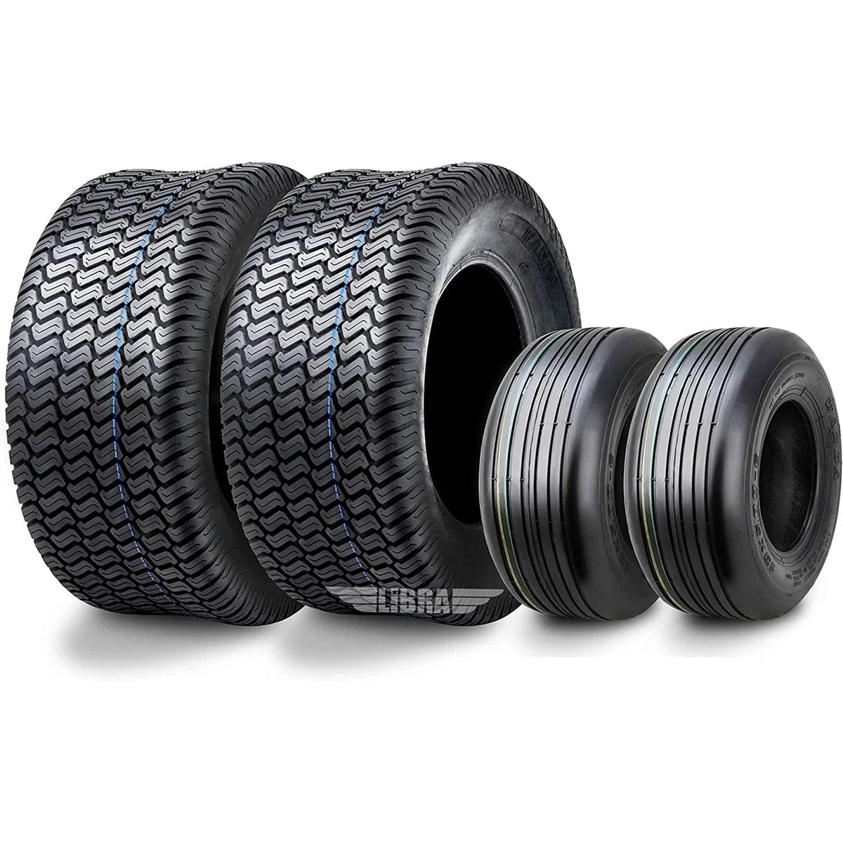 Set of 4 Turf Tires for Wanda Zero-Turn Lawn Mower (13x5-6 & 23x9.50-12)