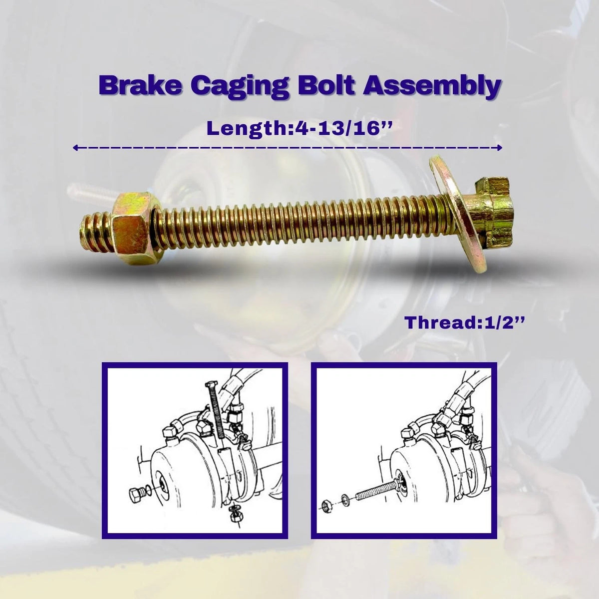 15 Pack Brake Cage Bolt Assembly for Semi Truck Air Spring