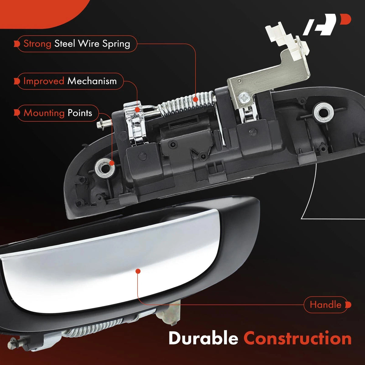 Rear Passenger Exterior Door Handle for Kia Rio/Rio5 (2006–2011) 83660-1G050-MP