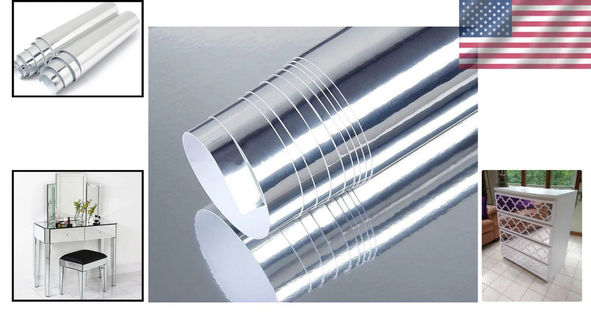 12" x 78" Chrome Vinyl Wrap Sticker Film Sheet for Automotive (701160216132)
