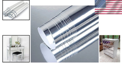 12" x 78" Chrome Vinyl Wrap Sticker Film Sheet for Automotive (701160216132)