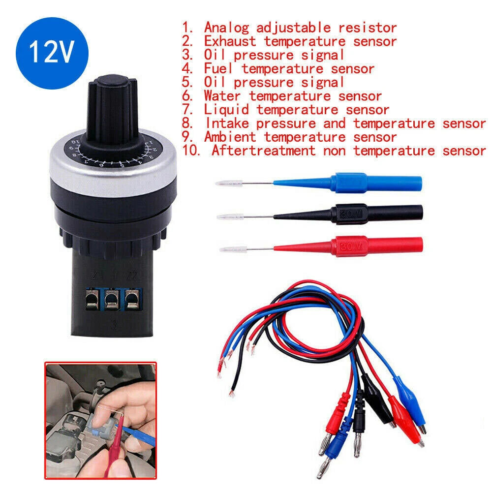 2X Auto Circuit Tester Sensor Signal Resistance Simulator Diagnostic Tool